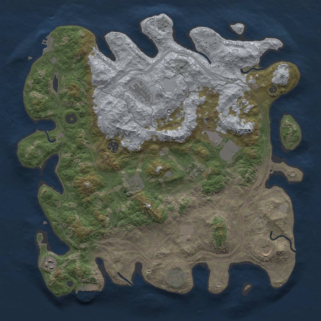 Rust Map: Procedural Map, Size: 4250, Seed: 179864995, 19 Monuments