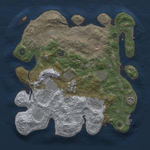 Thumbnail Rust Map: Procedural Map, Size: 3500, Seed: 1624311341, 19 Monuments