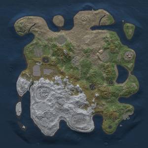 Thumbnail Rust Map: Procedural Map, Size: 3500, Seed: 1750301318, 18 Monuments