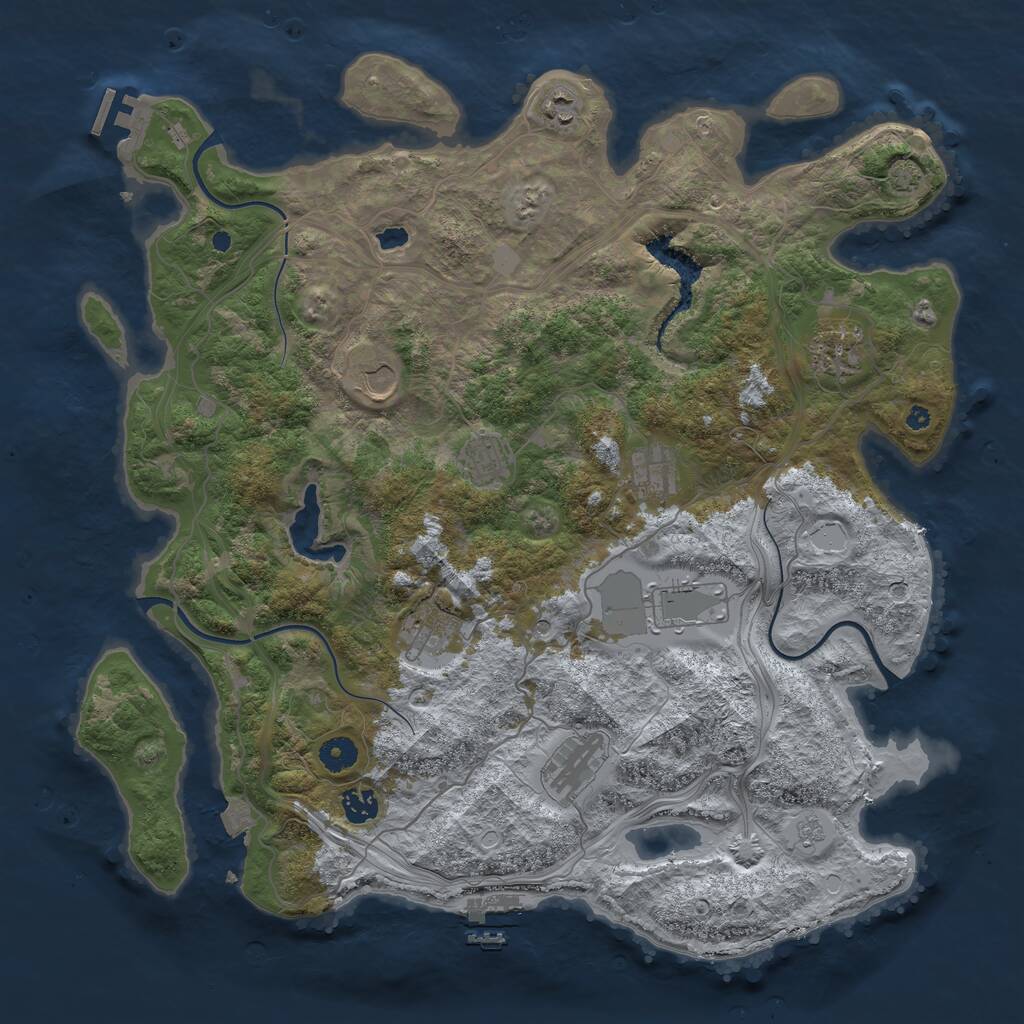 Rust Map: Procedural Map, Size: 4250, Seed: 506446973, 15 Monuments