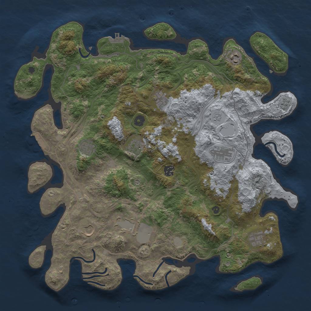 Rust Map: Procedural Map, Size: 4250, Seed: 234526, 19 Monuments