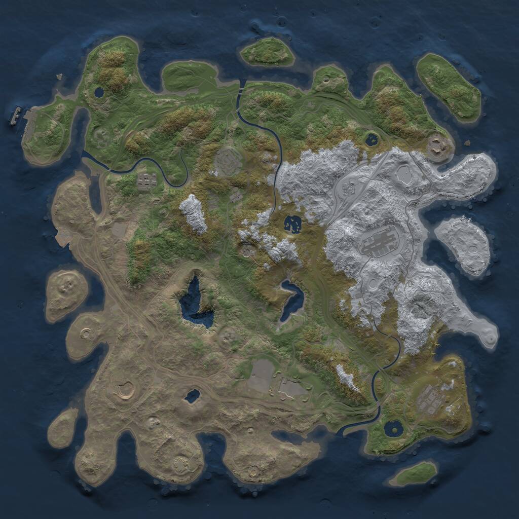 Rust Map: Procedural Map, Size: 4250, Seed: 234526, 13 Monuments
