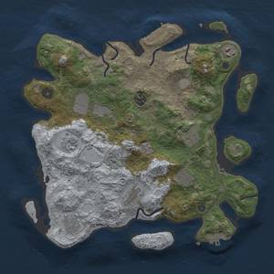 Thumbnail Rust Map: Procedural Map, Size: 3500, Seed: 327978953, 18 Monuments