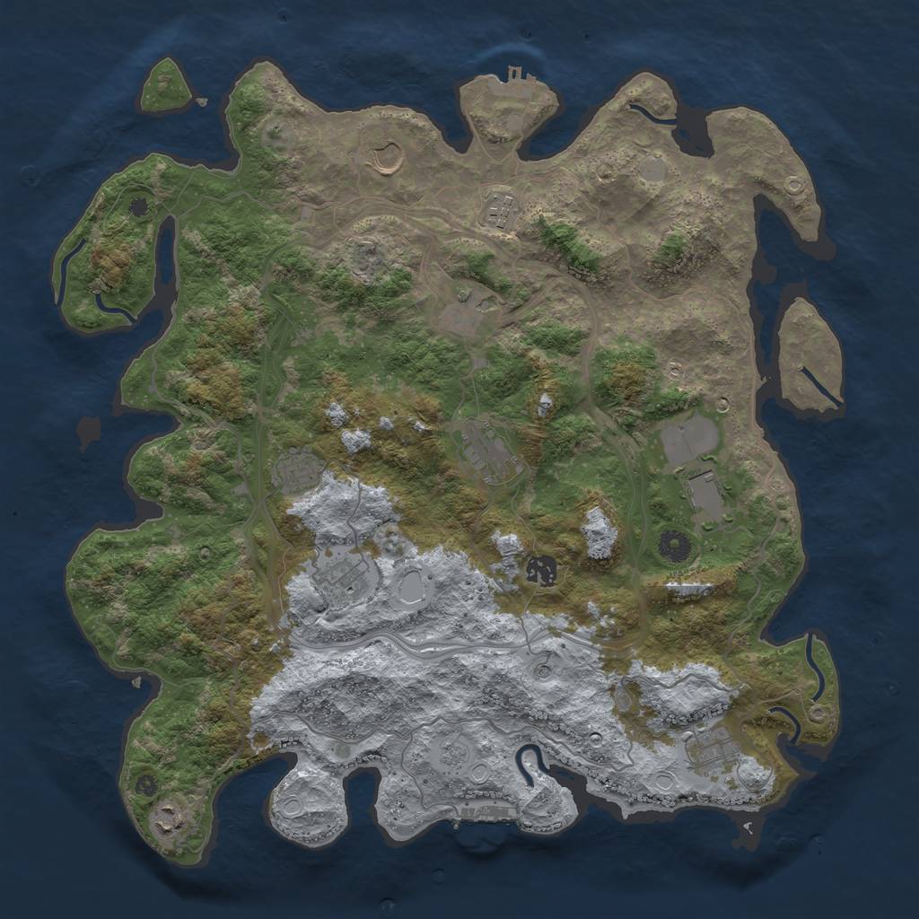 Rust Map: Procedural Map, Size: 4250, Seed: 20221202, 17 Monuments