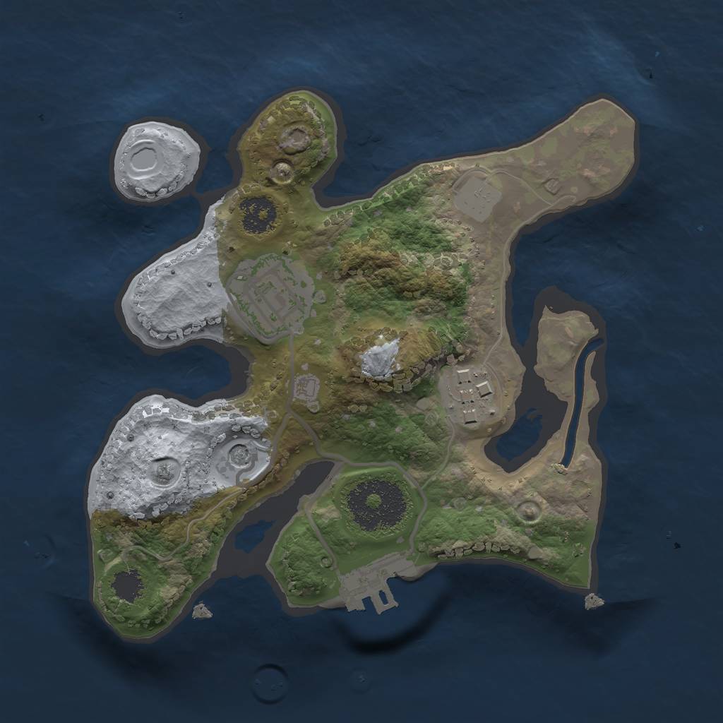 Rust Map: Procedural Map, Size: 2000, Seed: 6783, 9 Monuments
