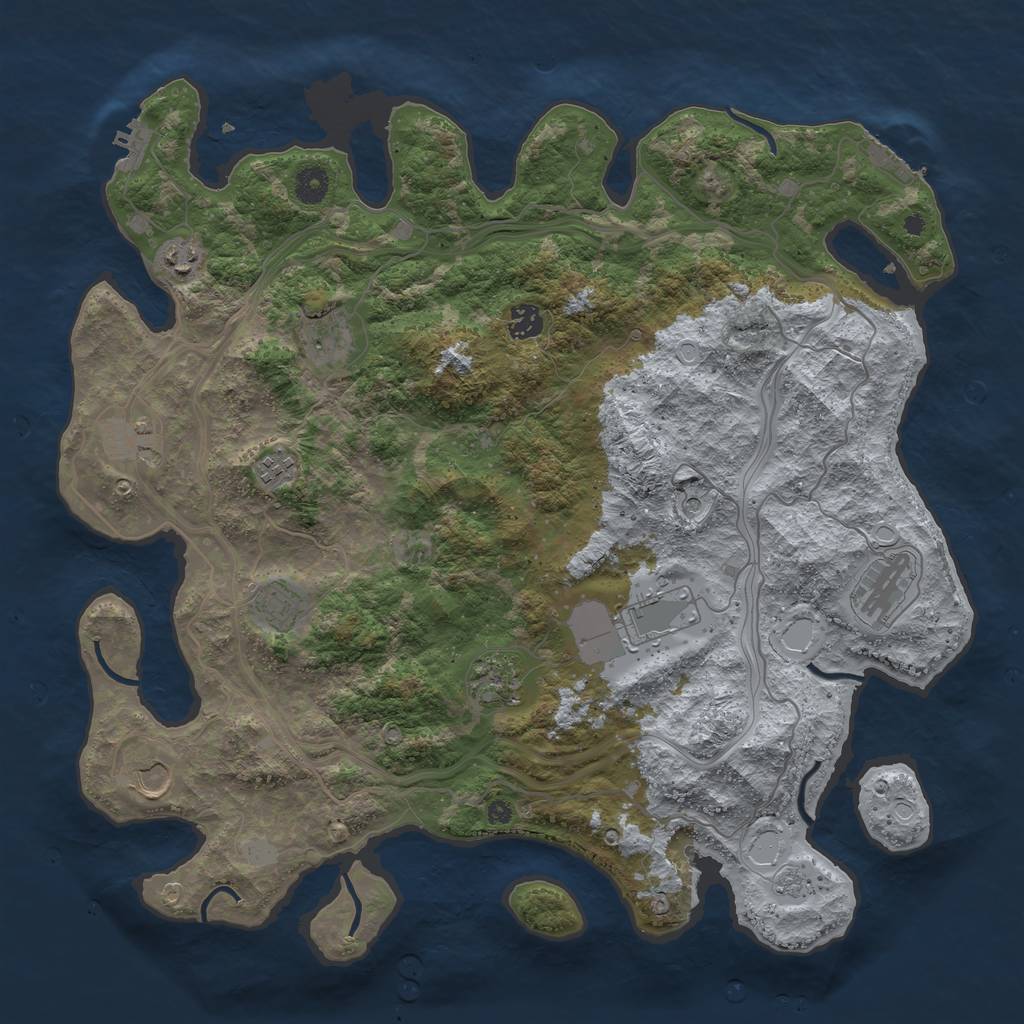Rust Map: Procedural Map, Size: 4250, Seed: 1587900159, 19 Monuments