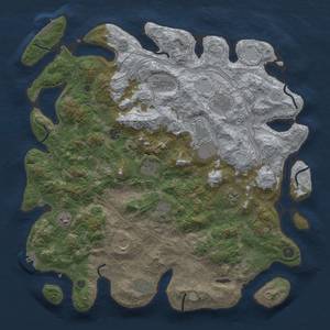 Thumbnail Rust Map: Procedural Map, Size: 4500, Seed: 772684145, 20 Monuments