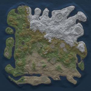 Thumbnail Rust Map: Procedural Map, Size: 4500, Seed: 1108450704, 20 Monuments