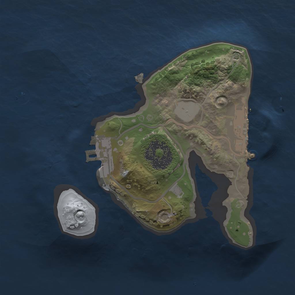 Rust Map: Procedural Map, Size: 1550, Seed: 1998, 6 Monuments