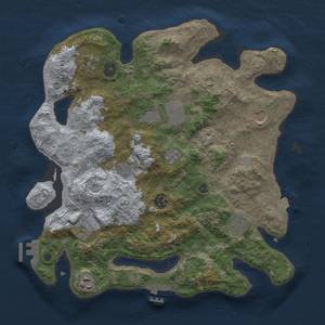 Thumbnail Rust Map: Procedural Map, Size: 3500, Seed: 795669403, 17 Monuments