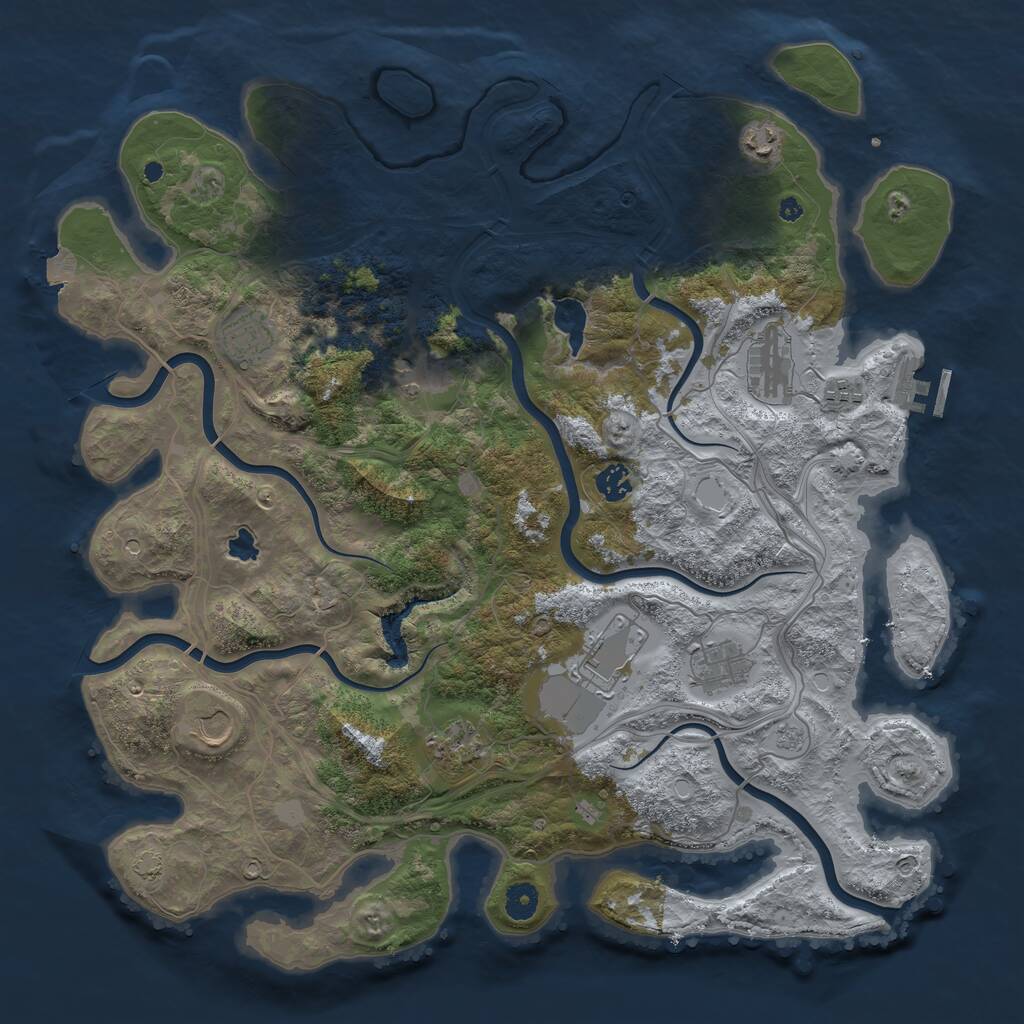 Rust Map: Procedural Map, Size: 4300, Seed: 39715476, 15 Monuments