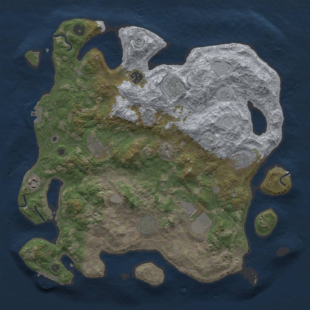 Rust Map: Procedural Map, Size: 4000, Seed: 8314, 15 Monuments