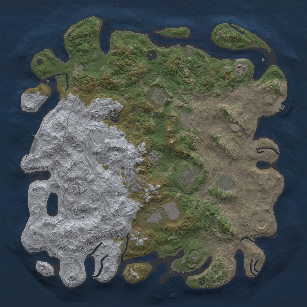 Rust Map: Procedural Map, Size: 4500, Seed: 12012022, 19 Monuments