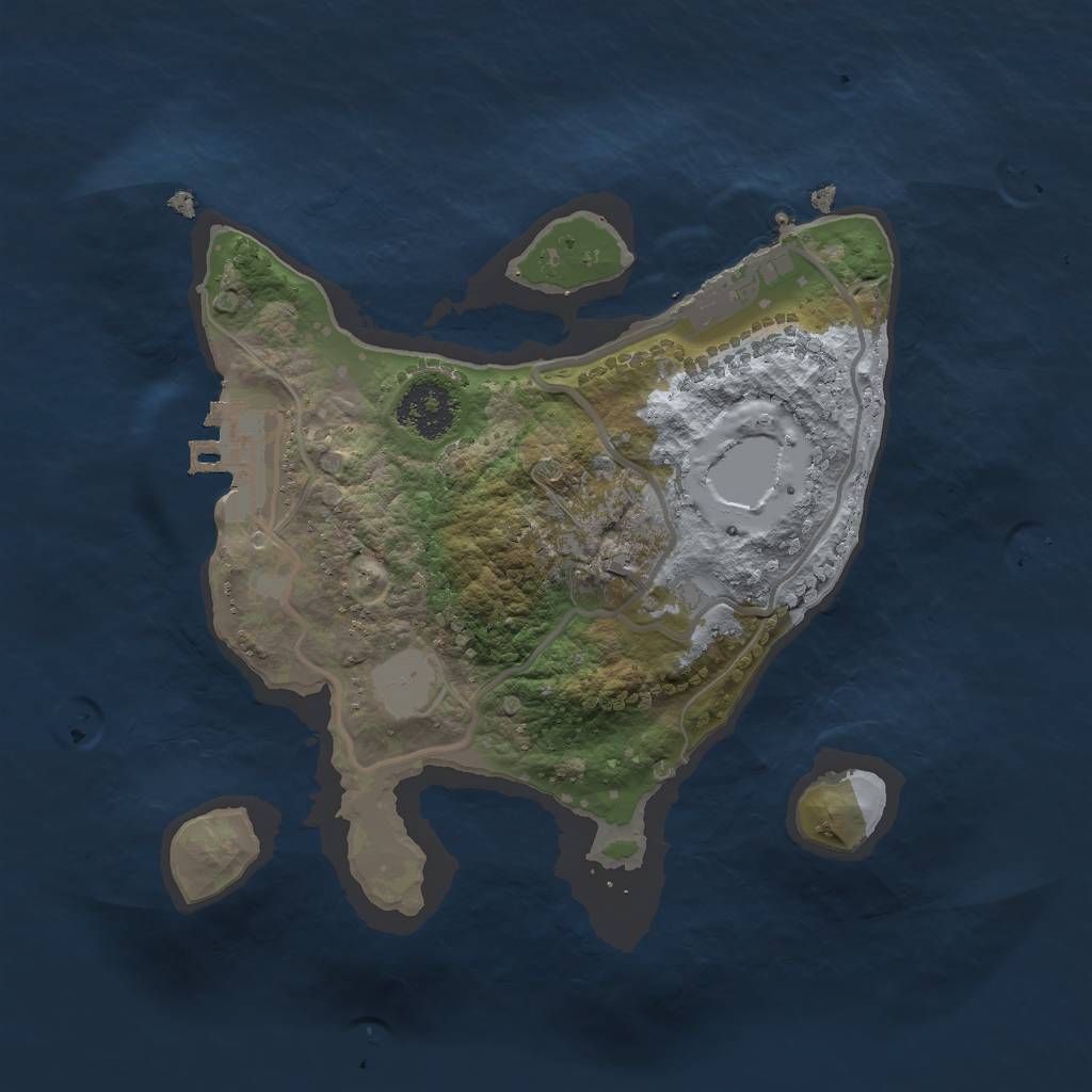 Rust Map: Procedural Map, Size: 2000, Seed: 5487920, 7 Monuments