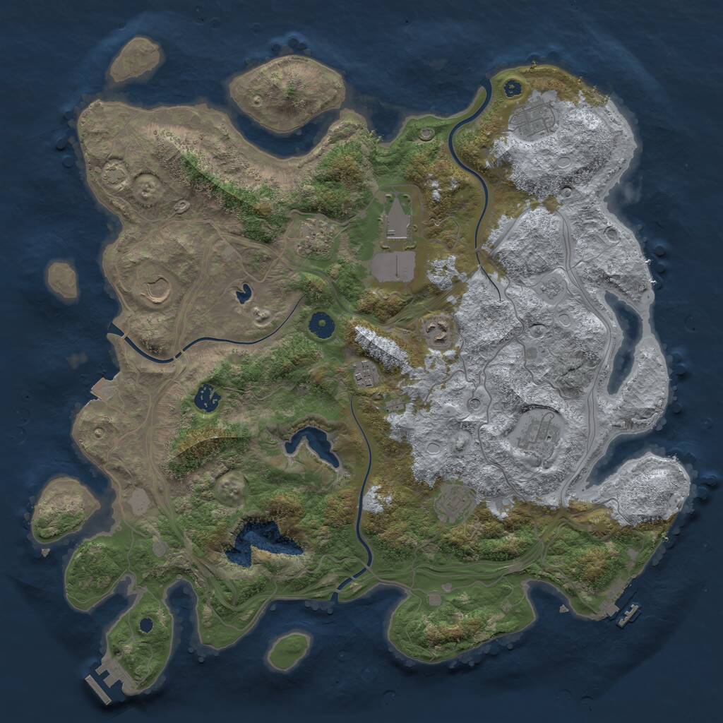 Rust Map: Procedural Map, Size: 4250, Seed: 48236206, 15 Monuments