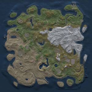 Thumbnail Rust Map: Procedural Map, Size: 4500, Seed: 1607079363, 16 Monuments