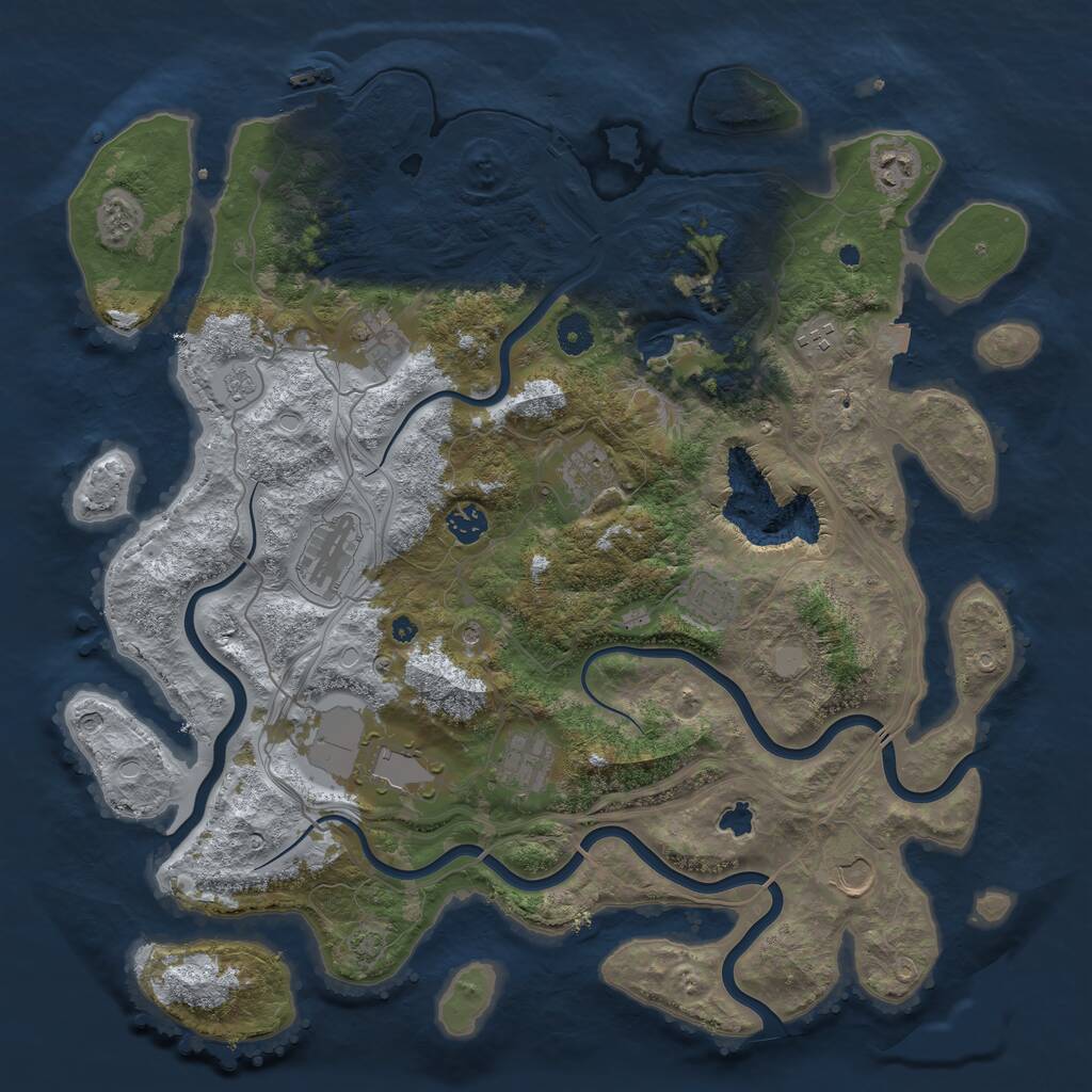 Rust Map: Procedural Map, Size: 4250, Seed: 223, 15 Monuments