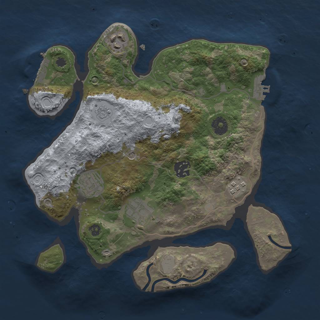 Rust Map: Procedural Map, Size: 2800, Seed: 67676767, 14 Monuments