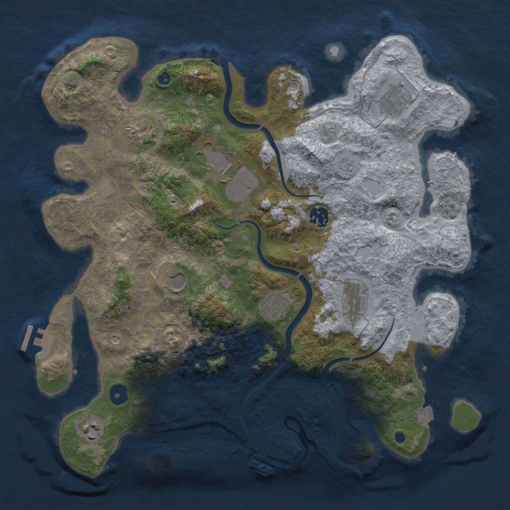 Rust Map: Procedural Map, Size: 3886, Seed: 785, 15 Monuments