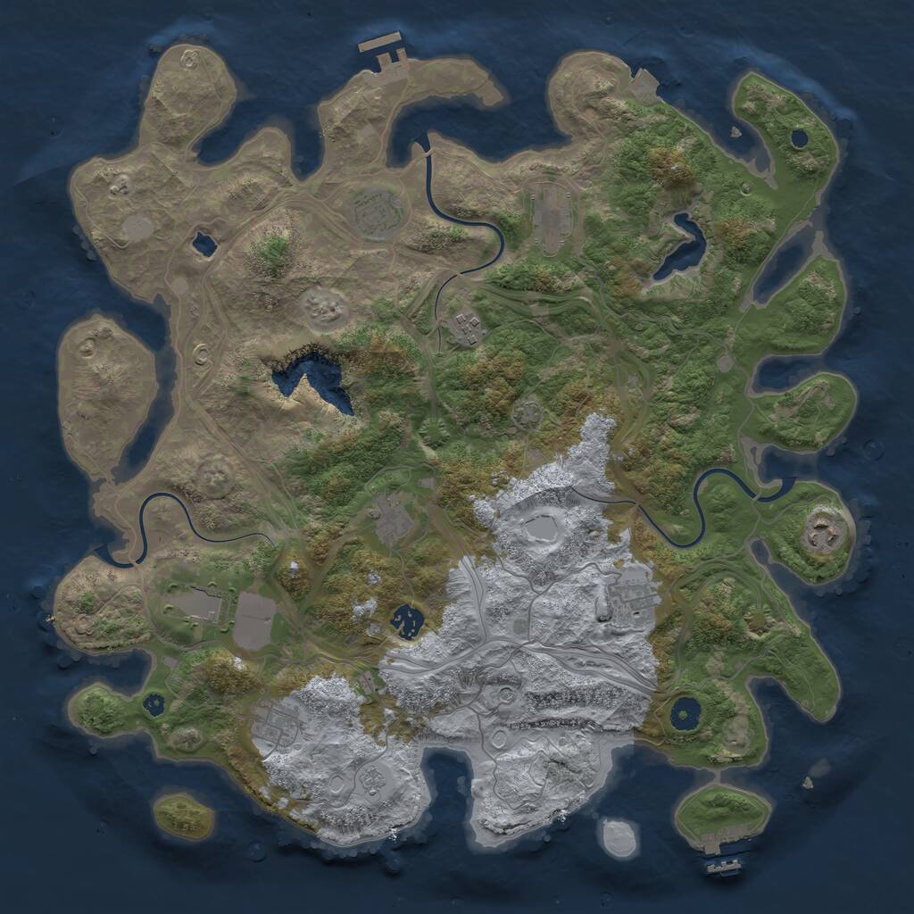 Rust Map: Procedural Map, Size: 4250, Seed: 585811620, 15 Monuments