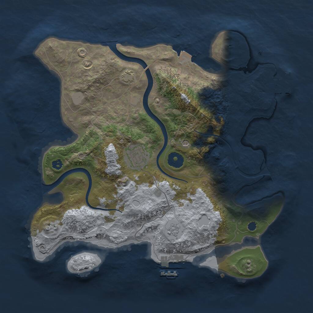 Rust Map: Procedural Map, Size: 3000, Seed: 1311800937, 7 Monuments