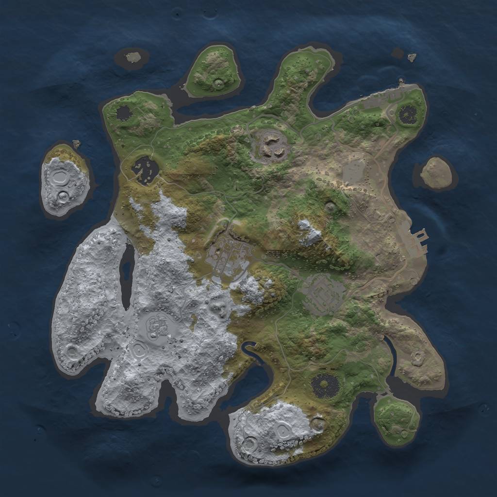 Rust Map: Procedural Map, Size: 2800, Seed: 5321431, 12 Monuments