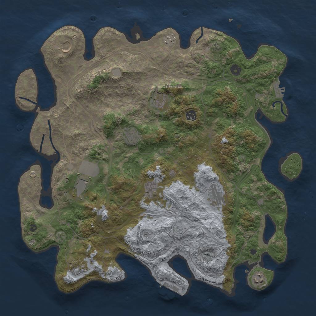 Rust Map: Procedural Map, Size: 4250, Seed: 513746269, 19 Monuments