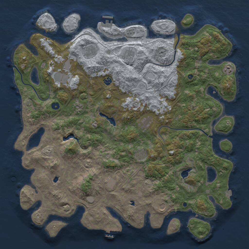 Rust Map: Procedural Map, Size: 4800, Seed: 1583175689, 17 Monuments
