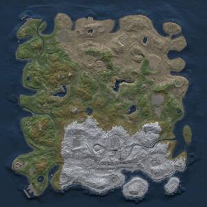 Thumbnail Rust Map: Procedural Map, Size: 4500, Seed: 1746445596, 16 Monuments