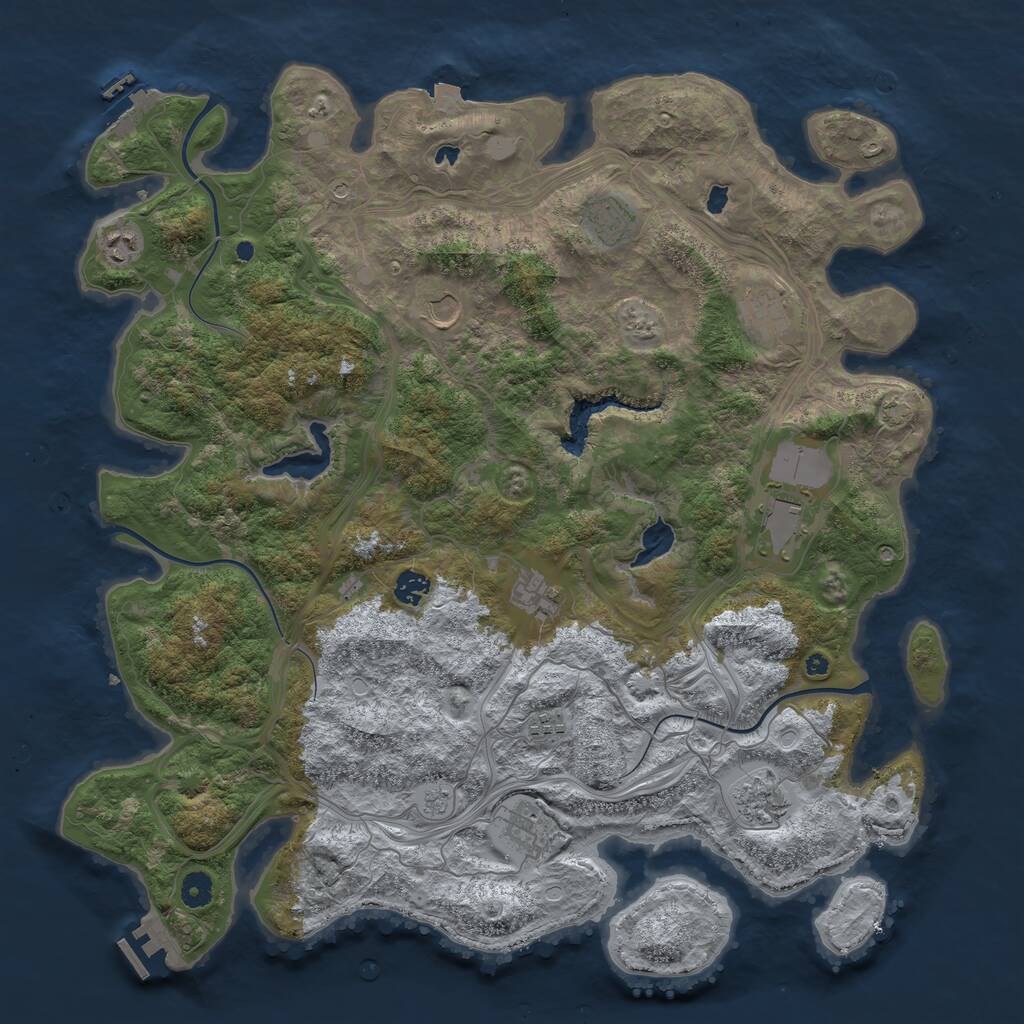 Rust Map: Procedural Map, Size: 4500, Seed: 1746445596, 16 Monuments