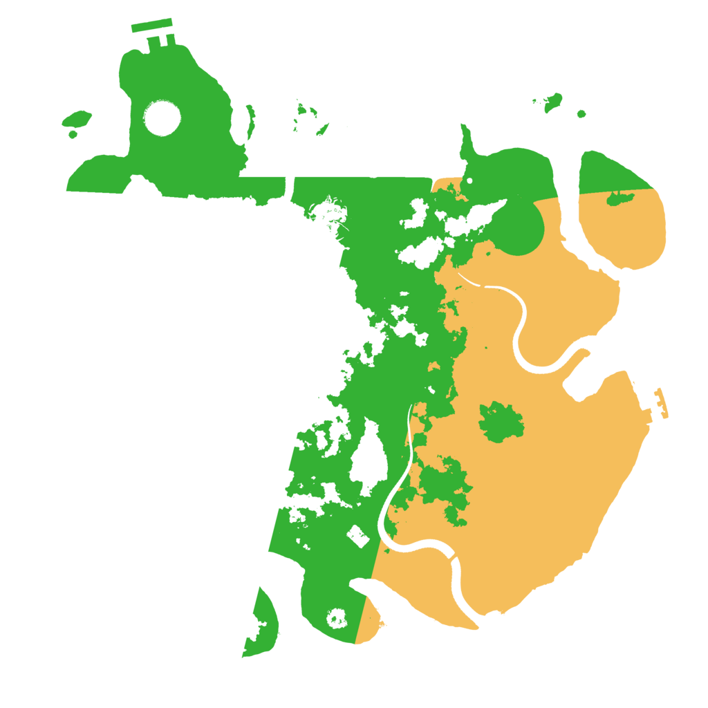 Biome Rust Map: Procedural Map, Size: 3500, Seed: 80389300