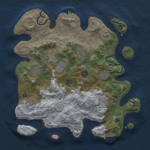 Thumbnail Rust Map: Procedural Map, Size: 3500, Seed: 385988208, 19 Monuments