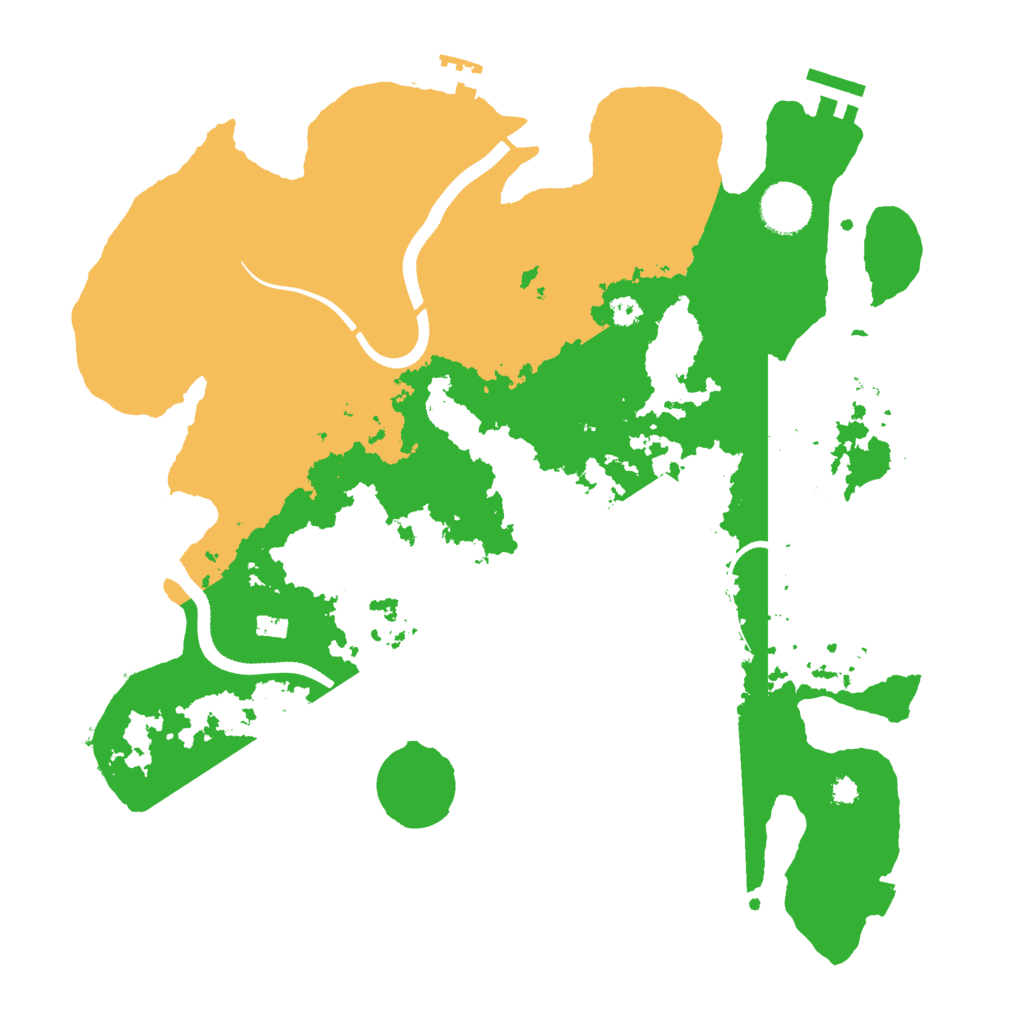 Biome Rust Map: Procedural Map, Size: 3500, Seed: 64015698