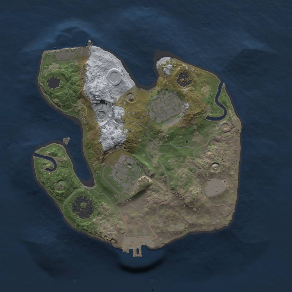 Rust Map: Procedural Map, Size: 2000, Seed: 1178564780, 10 Monuments