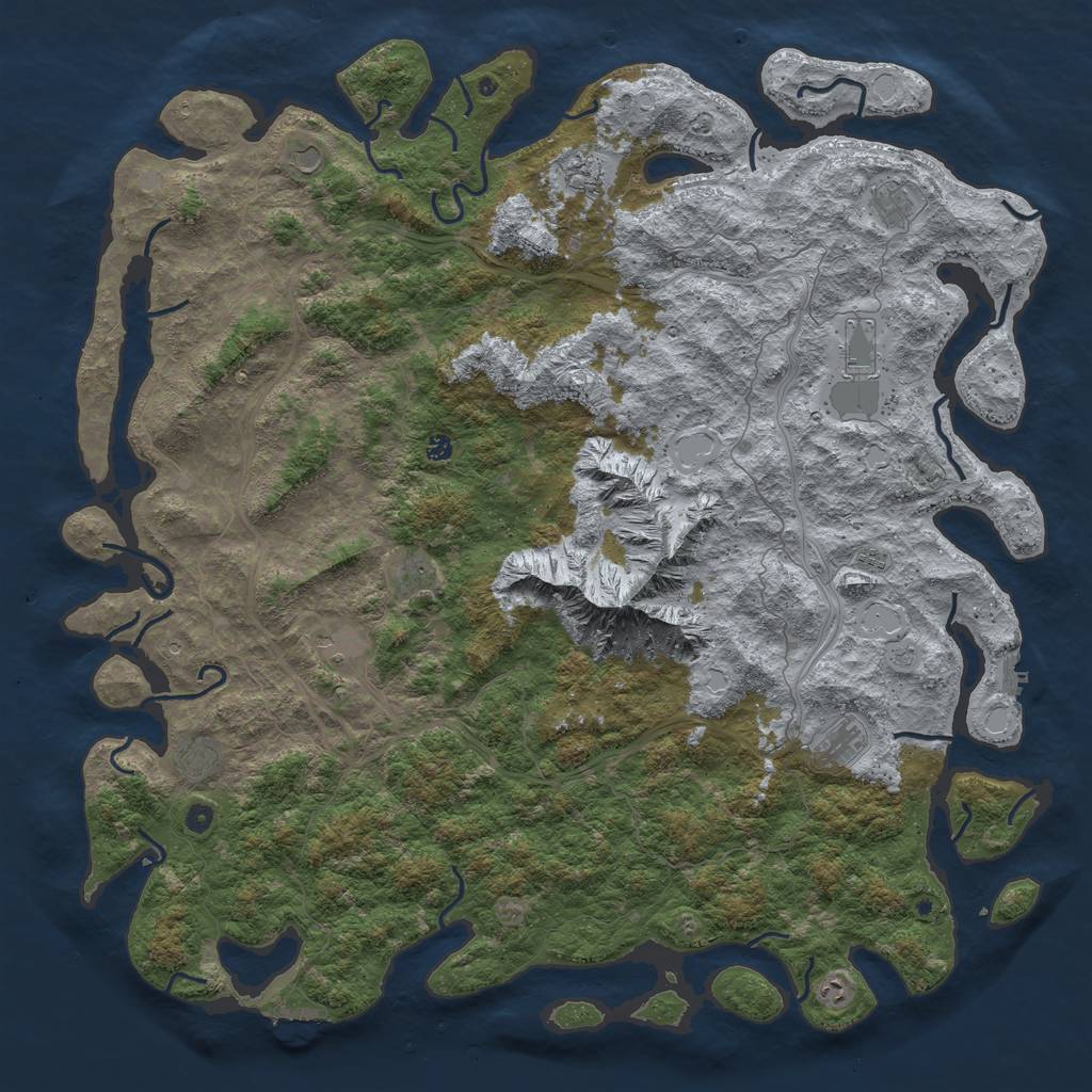 Rust Map: Procedural Map, Size: 6000, Seed: 3120312, 20 Monuments