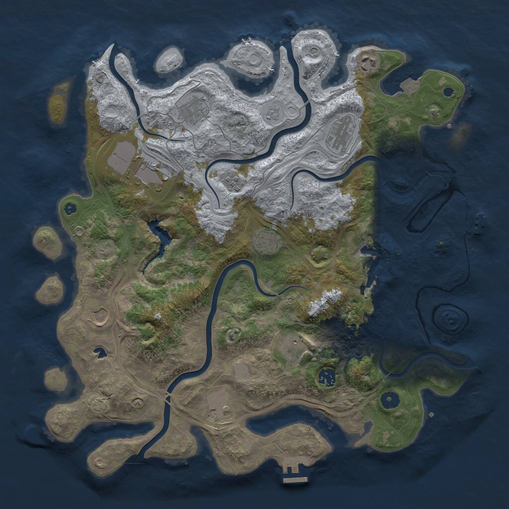 Rust Map: Procedural Map, Size: 4250, Seed: 55227539, 16 Monuments
