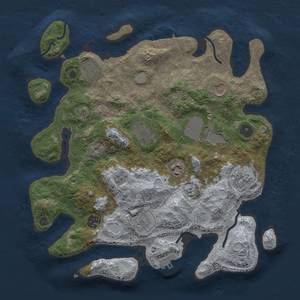 Thumbnail Rust Map: Procedural Map, Size: 3500, Seed: 1547325960, 16 Monuments