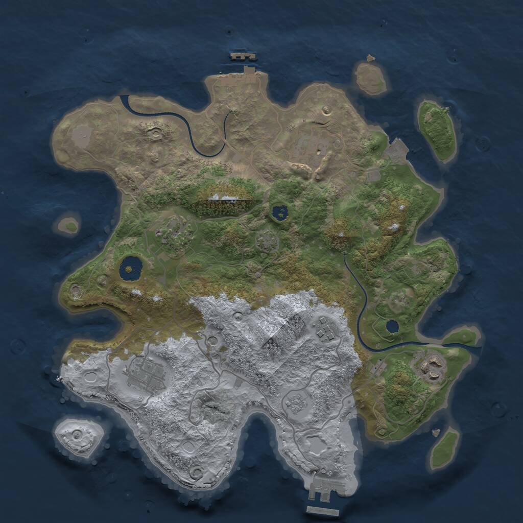 Rust Map: Procedural Map, Size: 3250, Seed: 20221208, 11 Monuments