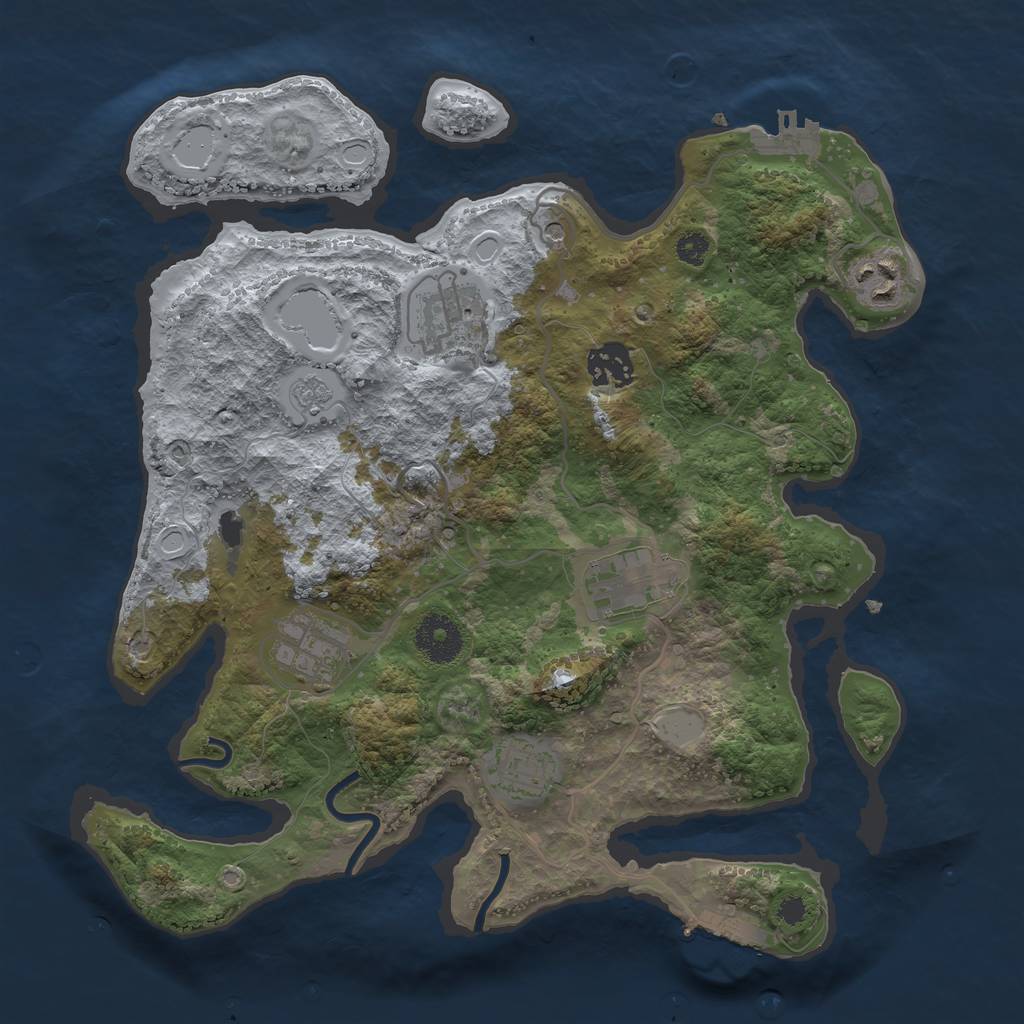 Rust Map: Procedural Map, Size: 3250, Seed: 20221204, 15 Monuments