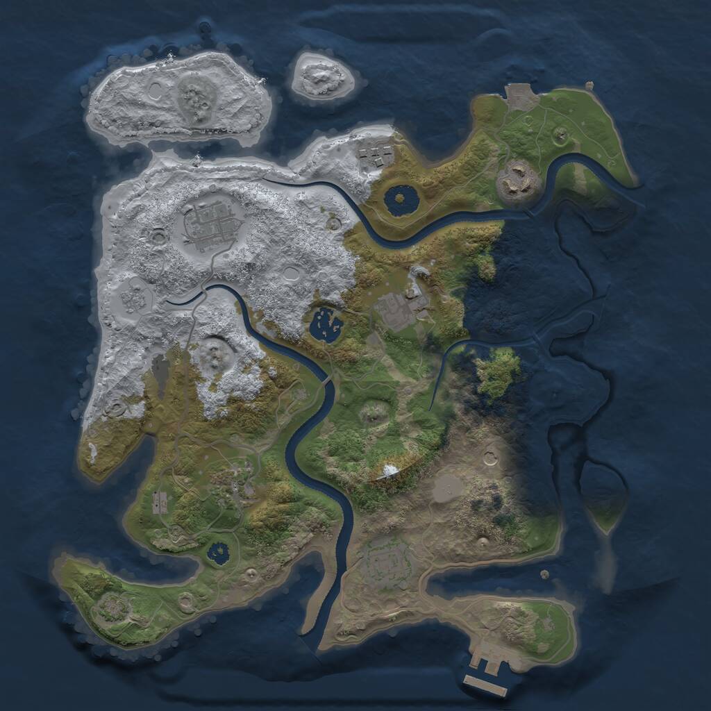 Rust Map: Procedural Map, Size: 3250, Seed: 20221204, 12 Monuments