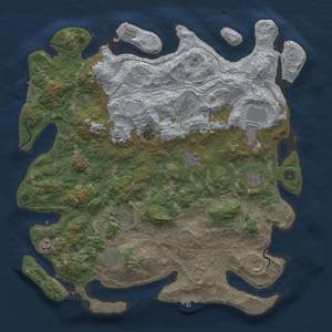 Thumbnail Rust Map: Procedural Map, Size: 4500, Seed: 545727788, 19 Monuments