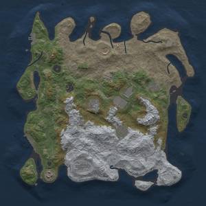 Thumbnail Rust Map: Procedural Map, Size: 4000, Seed: 873454274, 18 Monuments