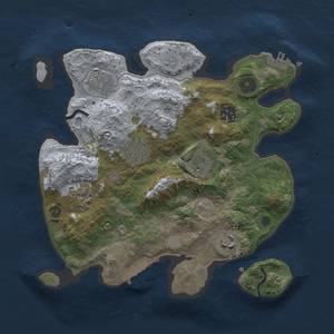 Thumbnail Rust Map: Procedural Map, Size: 3000, Seed: 17381, 15 Monuments