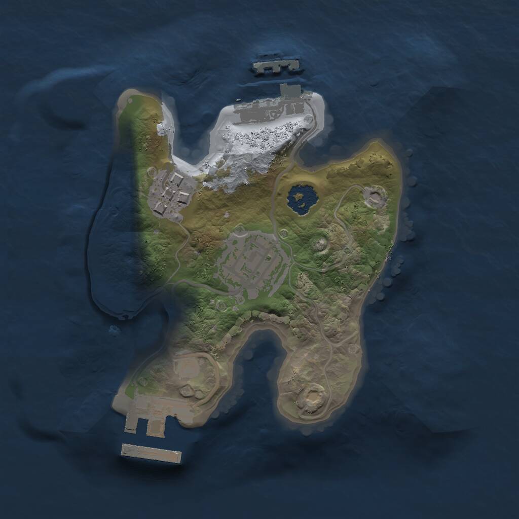 Rust Map: Procedural Map, Size: 1750, Seed: 2942, 5 Monuments