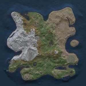 Thumbnail Rust Map: Procedural Map, Size: 3000, Seed: 2088395510, 15 Monuments