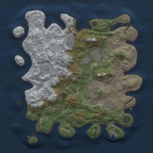 Thumbnail Rust Map: Procedural Map, Size: 3500, Seed: 1729576308, 16 Monuments