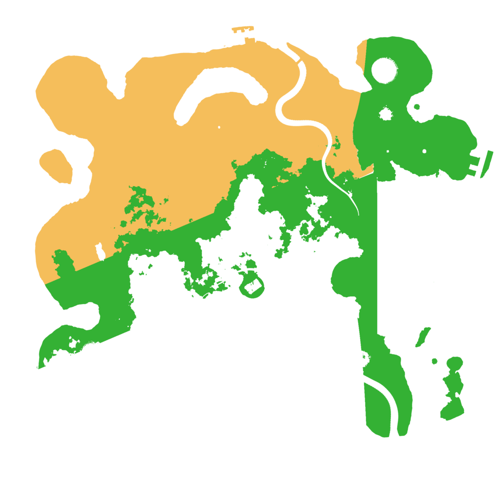 Biome Rust Map: Procedural Map, Size: 3500, Seed: 40875511