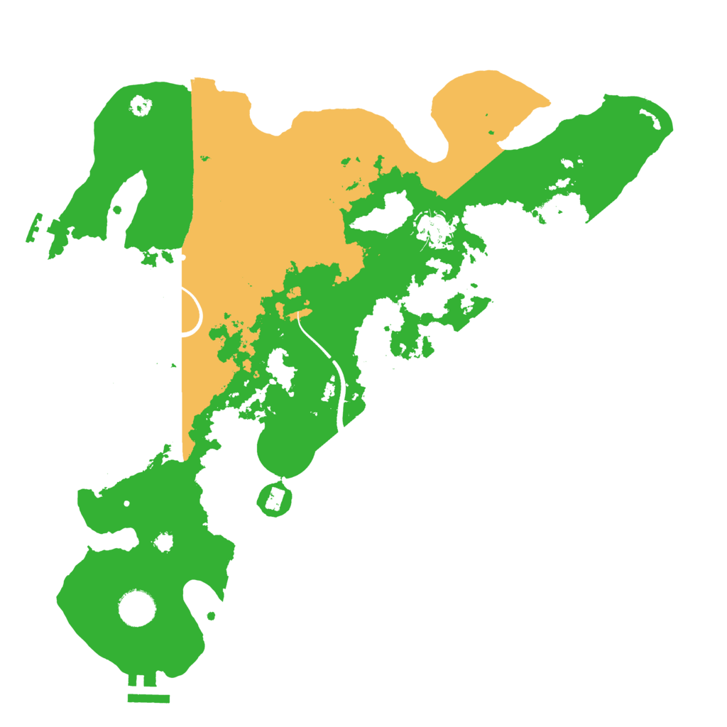 Biome Rust Map: Procedural Map, Size: 3500, Seed: 84194153