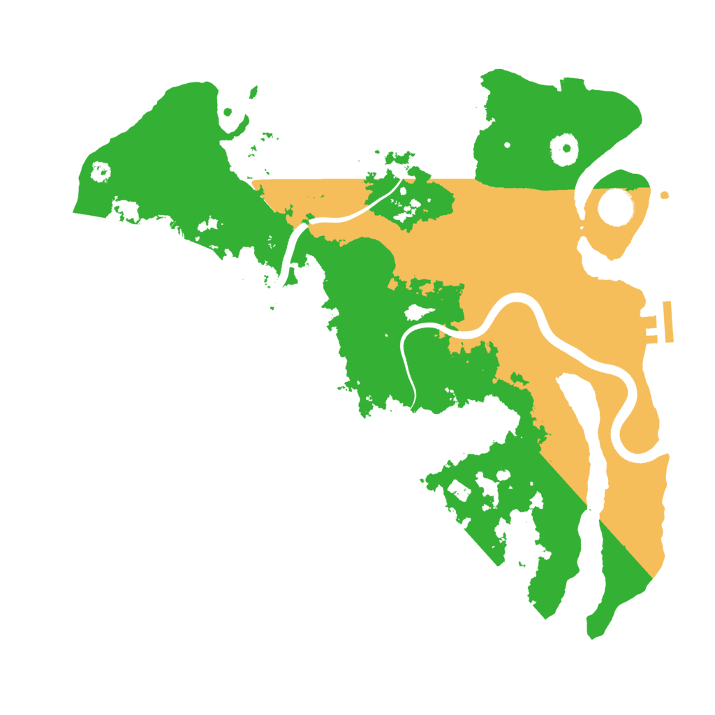 Biome Rust Map: Procedural Map, Size: 3500, Seed: 39724361