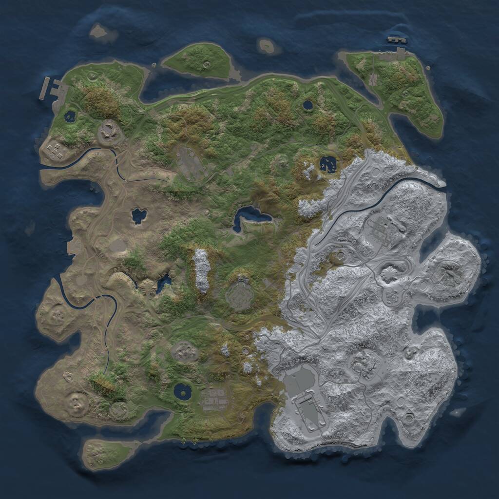 Rust Map: Procedural Map, Size: 4250, Seed: 884179945, 15 Monuments